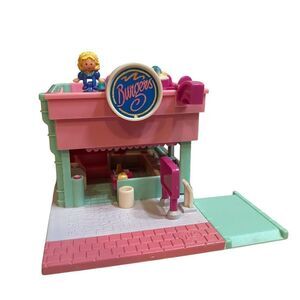 Vintage 1994 Polly Pocket Bluebird Pollyville Drive-Thru Burger Stand Original